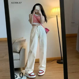 JEANS ỐNG SUÔNG CẠP CAO CHO NỮ - sỉ 139k