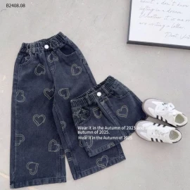 QUẦN, VÁY JEAN TRÁI TIM BG-Giá sỉ quần: 184k  cv: 159k