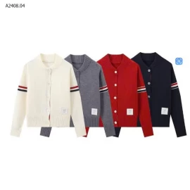 Áo khoác len dệt kim dài tay sọc-Sỉ 220k