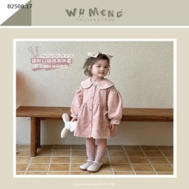 ÁO KHOÁC DÁNG DÀI CHO BÉ GÁI-Giá sỉ 216k 