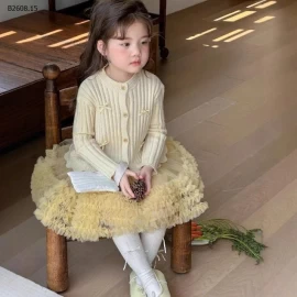 SÉT ÁO LEN+CV TUTU VÀNG CHERRYCOCO-Giá sỉ 257k