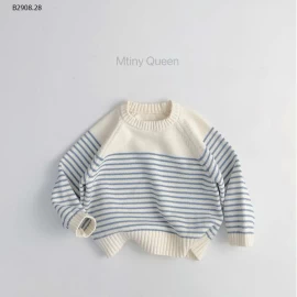 ÁO LEN SỌC XANH MTINYQUEEN-Giá sỉ 157k