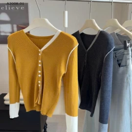 ÁO LEN CARDIGAN DỆT KIM PHỐI MÀU- sỉ 172k