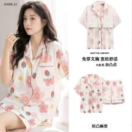BỘ PIJAMA CỘC KÈM BRA CHO NỮ-Giá sỉ 155k