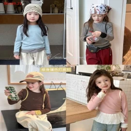 ÁO THUN DÀI TAY PHỐI MÀU AMBB -Giá sỉ sz 90-150: 150k 160: 163k 170: 178k