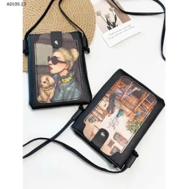 TÚI ĐEO CHÉO MINI IN HÌNH  - sỉ 69k