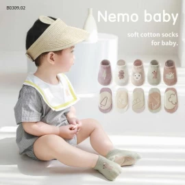 SÉT 5 Đ TẤT CHỐNG TRƯỢT CHO BÉ -Giá sỉ 90k/1 set 5 đôi mix màu 