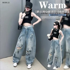 SET ÁO CRT MIX QUẦN JEAN RÁCH BG-Giá sỉ áo: 89k  quần: 215k 