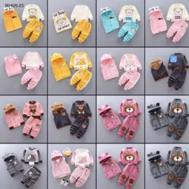Bộ quần áo trẻ em 3 món cute -sỉ 145k/set 