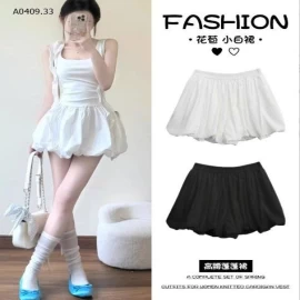 Váy bí ngắn hoa  dành cho nữ - sỉ 93k/c