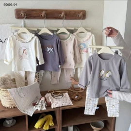 Quần áo dài tay  cotton trẻ em - sỉ giá size 80-120 : 99k size 130- 160 : 114k