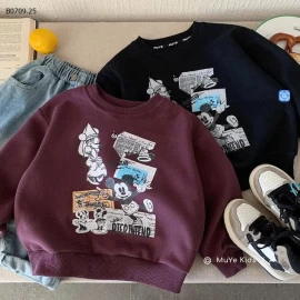 ÁO NỈ MICKEY HÃNG MUYEKIDS-Giá sỉ 129k