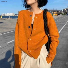 Áo len cardigan dệt kim cổ tròn NỮ  -Sỉ 165k