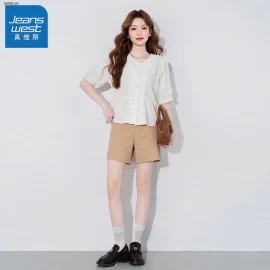 ÁO SƠ MI CỔ V TAY BỒNG JEANSWEST NỮ Sỉ giá 308k