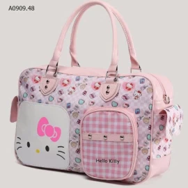 TÚI DU LỊCH TONE HỒNG KITTY CHO NỮ  -Sỉ 136k