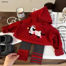 SET LEN MŨ PHỐI QUẦN LEGGING CHO BÉ-Giá sỉ 297k