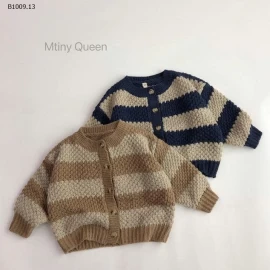 ÁO LEN CARDIGAN KẺ CHO BÉ-Giá sỉ 180k