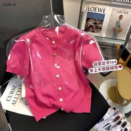 ÁO LEN NỮ CỔ TRÒN CỘT NƠ ĐÍNH NÚT NGỌC- sỉ 122k