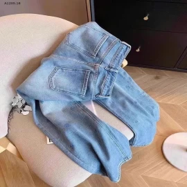 QUẦN JEAN SUÔNG THÊU HOA  - sỉ 163k