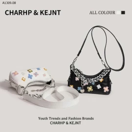 TÚI BAGUETTE HOA HÃNG CHARHP&KEJNT  - sỉ 146k