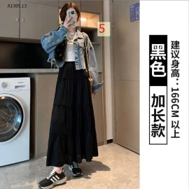 CHÂN VÁY DÀI LƯNG CAO DÁNG CHỮ A - sỉ 129k