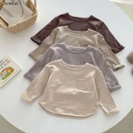  Áo thun cotton trơn màu cho bé- sỉ 82k