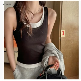 ÁO HAI DÂY PHỐI MÀU PHONG CÁCH HONGKONG - sỉ 97k