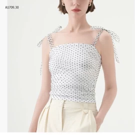 ÁO 2 DÂY THẮT NƠ CHO NỮ NHÀ CANVAUS- sỉ 177k