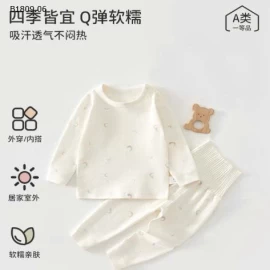 Bộ đồ liền thân  cotton nguyên chất mặc nhà cho bé-sỉ 160k