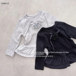 ÁO DÀI TAY ĐÍNH HOA PHỐI BÈO-Giá sỉ 145k