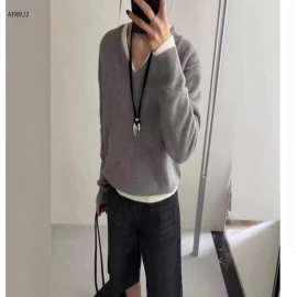 ÁO LEN DỆT KIM CỔ TIM CHO NỮ - sỉ 176k