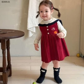 SET ÁO DÀI TAY MIX VÁY MÈO KITTY BG-Giá sỉ áo: 115k  váy: 225k 