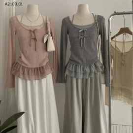 ÁO CỔ YẾM GIẢ 2 MẢNH VIỀN BÈO - sỉ 205k