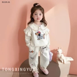 SET NỈ CỔ BÈO NINGLI cho bé gái Dachshund -Giá sỉ 202k 