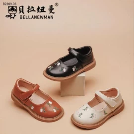 Giày da công chúa  họa tiết hoa mùa thu cho bé gái - sỉ giá  size 21-25 giá 127k size 26-30 giá 132k size 31-36 giá 139k
