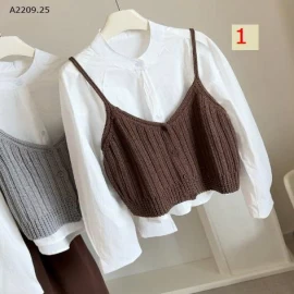 ÁO SƠ MI 2 MẢNH CỔ TÀU ANNA- sỉ 199k