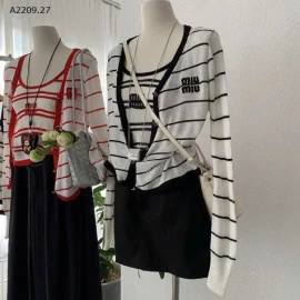 Set áo cardigan kèm 2 dây dệt kim - sỉ 200k