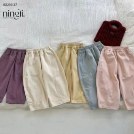 Quần baggy kaki hãng ningli cho các gái yêu mặc trời thu - sỉ 120k