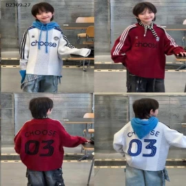 ÁO LEN PHỐI SỌC BÊN BT- sỉ 258k