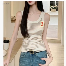 ÁO BA LỖ KẺ NGANG FORM ÔM- sỉ 85k