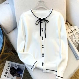 ÁO LEN BUỘC NƠ PHỐI CÚC - sỉ 155k