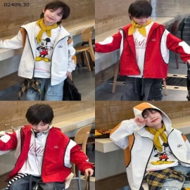 ÁO KHOÁC GIÓ THÊU CHỮ BT-Giá sỉ 240k