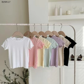 Áo thun trẻ em tay ngắn chất liệu lụa lạnh thoáng khí - sỉ 78k 