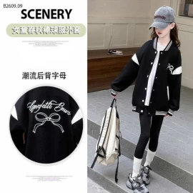 KHOÁC BOMBER NỈ THÊU NƠ BG SZ ĐẠI- sỉ 260k