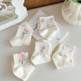 SET 5 ĐÔI TẤT NƠ HOA CHO NỮ - sỉ 79k