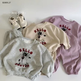 BỘ NỈ HOẠT HÌNH MAIBAO BT-Giá sỉ 230k