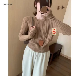 ÁO LEN DỆT KIM CỔ TRÒN ÔM EO- sỉ 150k