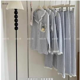 BỘ PIJAMA KẺ CARO CHO NỮ - sỉ 185k