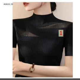 ÁO LEN DỆT KIM CỘC TAY CAO CỔ-Giá sỉ 160k