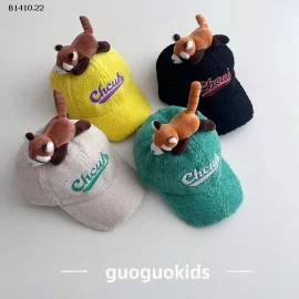 MŨ LƯỠI TRAI KÈM GẤU CHO BÉ -Giá sỉ 95k